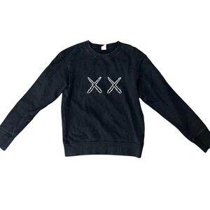 Women’s Kaws X Sesame Street X Uniqlo Black Crewneck Sweater Size XXS